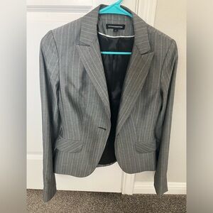 Express stripped work blazer in gray